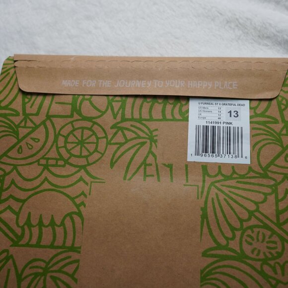 Sanuk Mens Furreal St X Grateful Dead Flip-Flop Size 13 - Picture 3 of 4